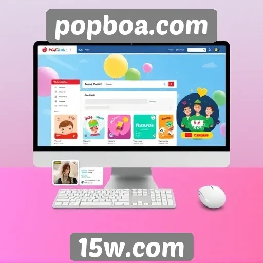 Destaques na interface do usuário do site popboa.com