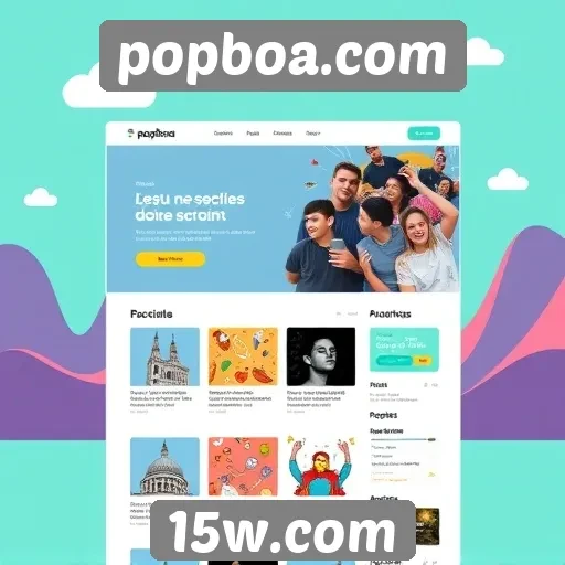 Análise da interface do usuário do site popboa.com